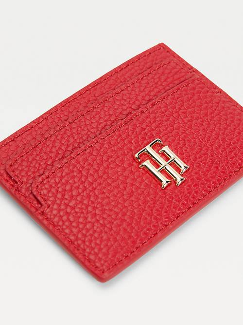 Tommy Hilfiger Monogram Card Holder Ženske Denarnice Rdeča | TH973YZI