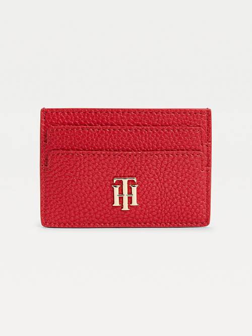 Tommy Hilfiger Monogram Card Holder Ženske Denarnice Rdeča | TH973YZI