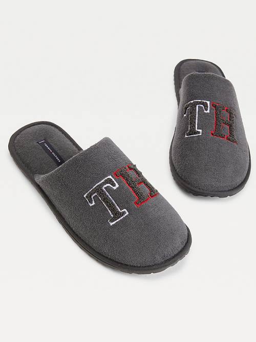 Tommy Hilfiger Monogram Home Moški Copati Siva | TH389YIZ