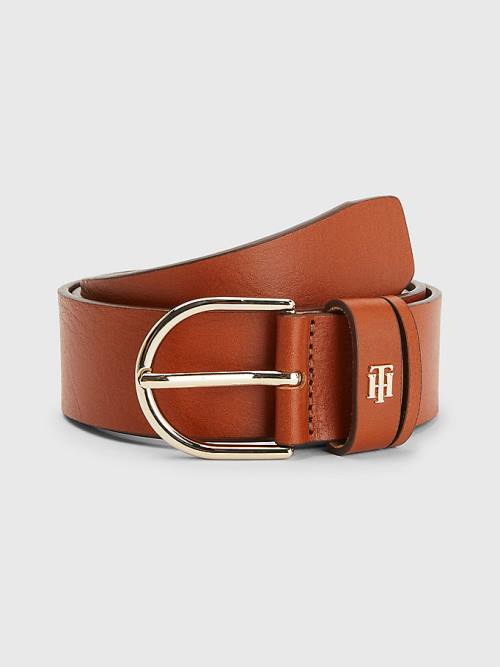 Tommy Hilfiger Monogram Leather Ženske Pas Za Hlače Rjav | TH287VQF