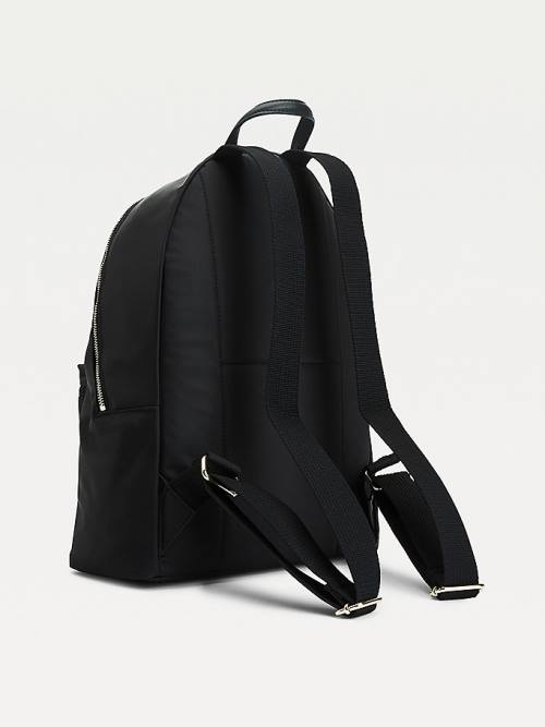 Tommy Hilfiger Monogram Recycled Backpack Ženske Torbice Črna | TH402IAZ