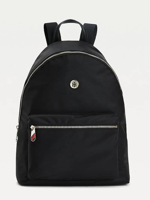 Tommy Hilfiger Monogram Recycled Backpack Ženske Torbice Črna | TH402IAZ