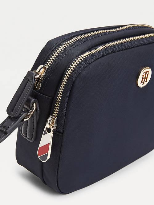 Tommy Hilfiger Monogram Recycled Crossover Ženske Torbice Modra | TH547KAO