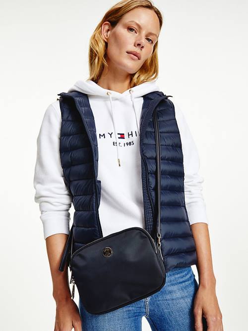 Tommy Hilfiger Monogram Recycled Crossover Ženske Torbice Modra | TH547KAO