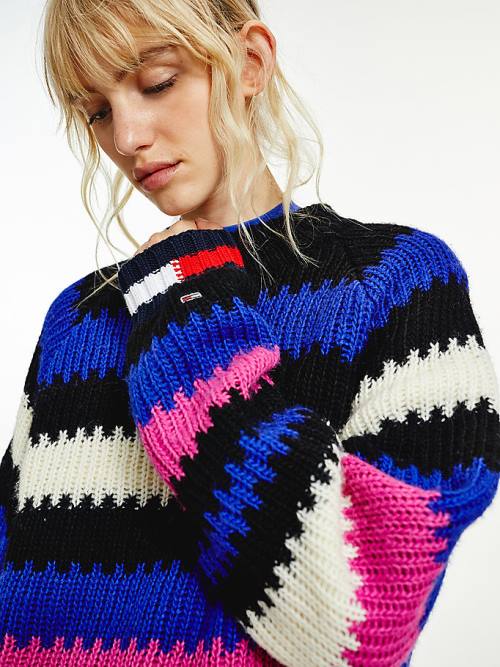 Tommy Hilfiger Multicolour Knit Jumper Ženske Puloverji Vijolična | TH291CDH