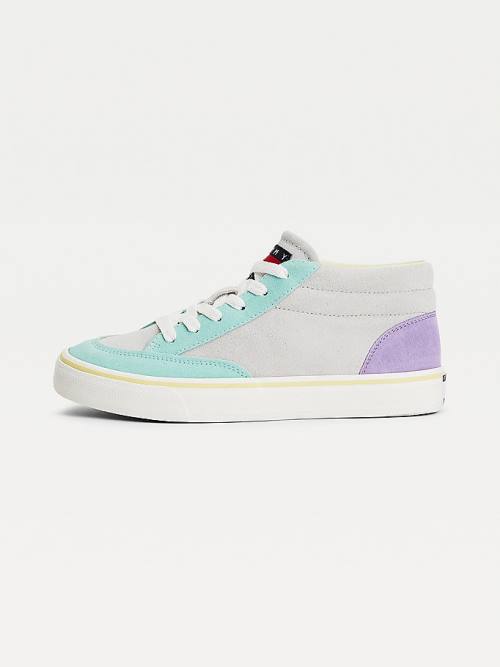 Tommy Hilfiger Multicolour Suede Skate Ženske Superge Siva | TH160MRB