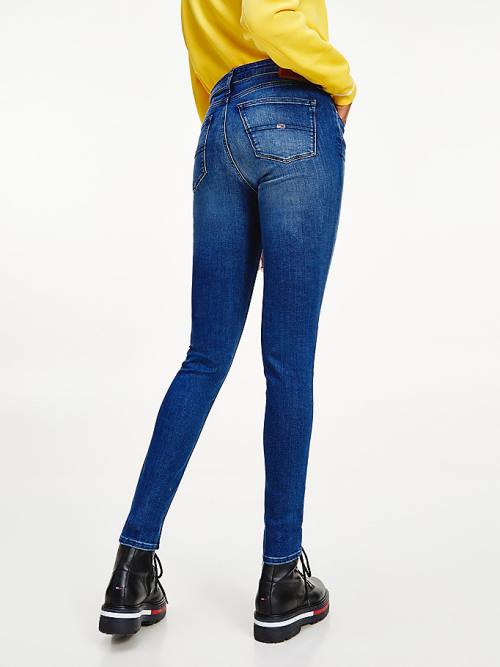 Tommy Hilfiger Nora Mid Rise Skinny Faded Ženske Kavbojke Denim | TH583NUS