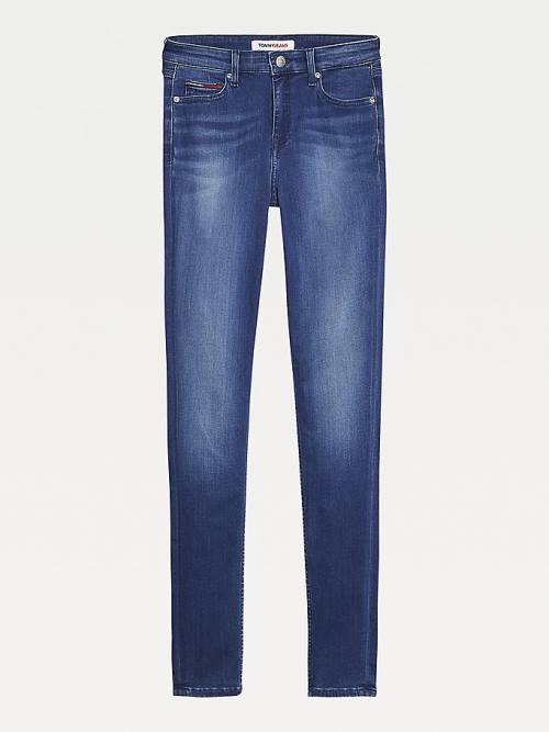 Tommy Hilfiger Nora Mid Rise Skinny Faded Ženske Kavbojke Denim | TH583NUS