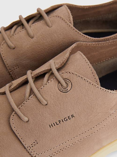 Tommy Hilfiger Nubuck Lace-Up Moški Casual Čevlji Kaki | TH943CUP