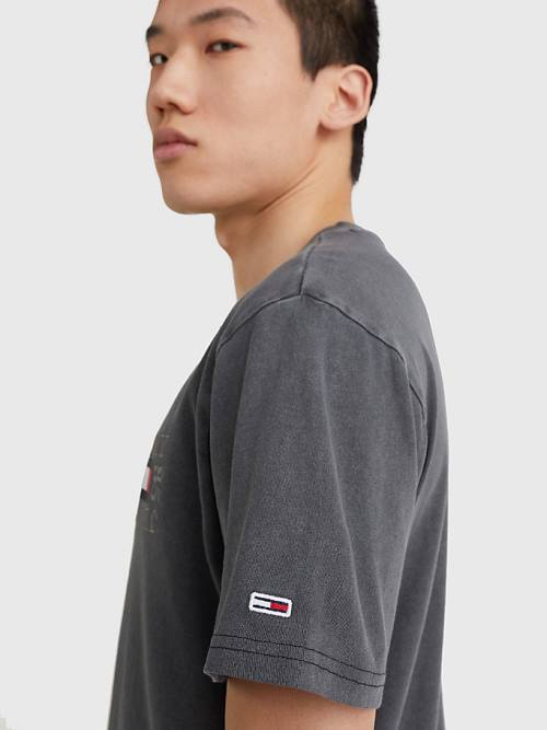 Tommy Hilfiger Organic Cotton Boxy Moški Majice Črna | TH316SDO