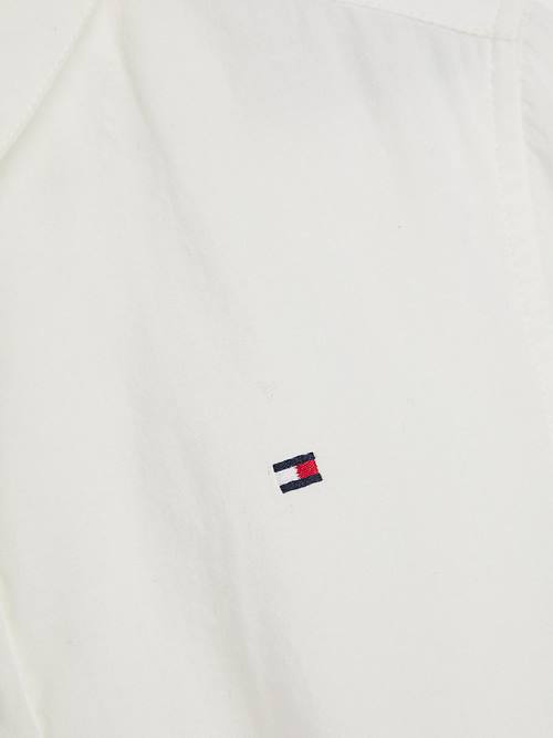 Tommy Hilfiger Organic Cotton Broderie Anglaise Dekleta Obleke Bela | TH402PRV