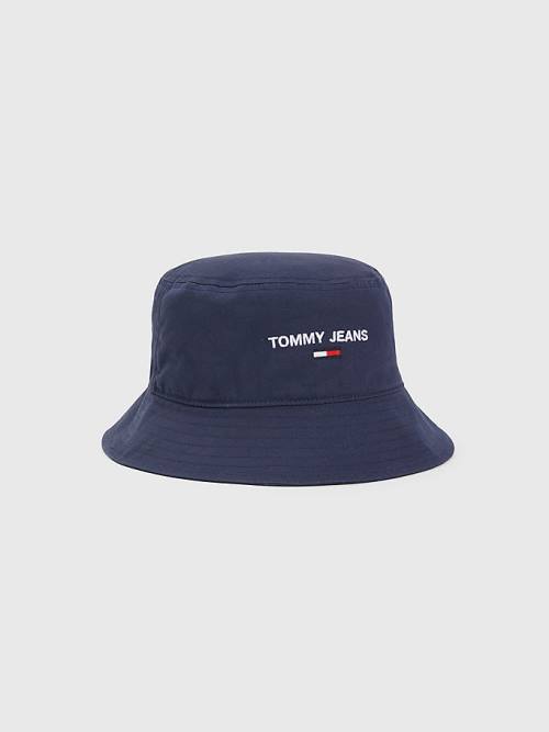 Tommy Hilfiger Organic Cotton Bucket Moški Kapa Modra | TH145PLS