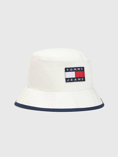 Tommy Hilfiger Organic Cotton Bucket Ženske Kapa Bela | TH243PWI