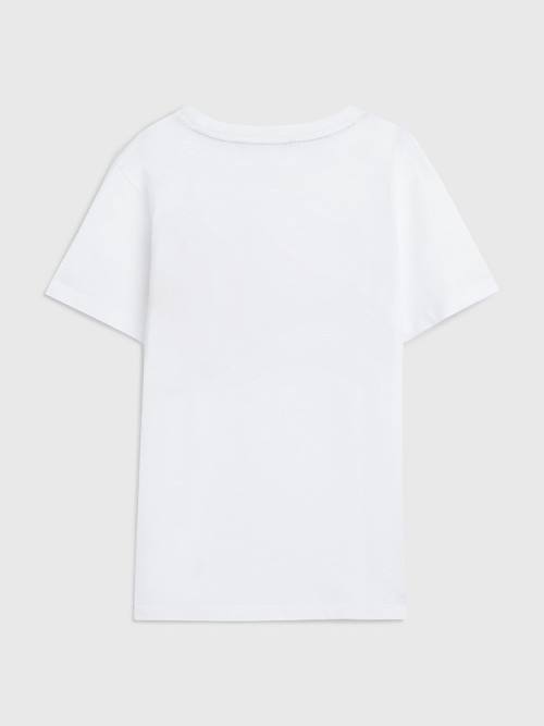 Tommy Hilfiger Organic Cotton Colour-Blocked Fantje Kopalke Bela | TH748RGJ