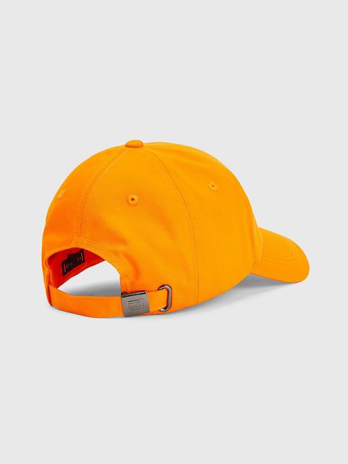 Tommy Hilfiger Organic Cotton Flag Embroidery Cap Moški Kapa Oranžna | TH049WZX