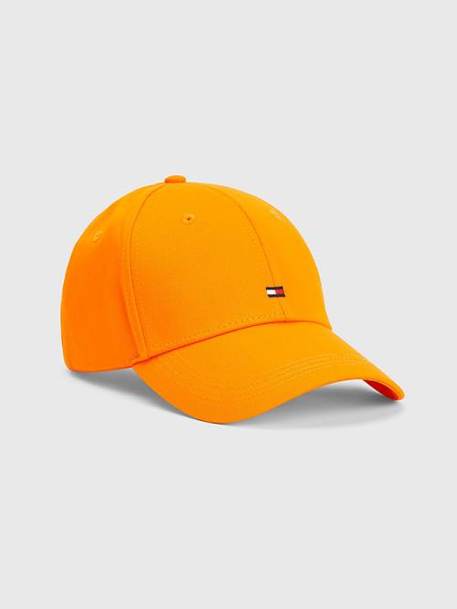 Tommy Hilfiger Organic Cotton Flag Embroidery Cap Moški Kapa Oranžna | TH049WZX