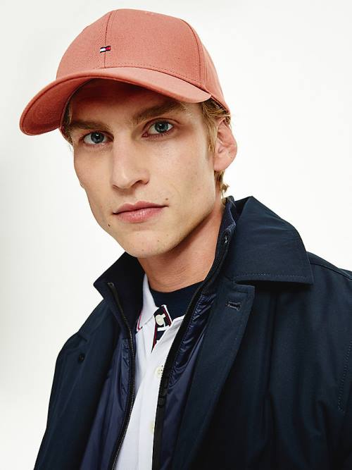 Tommy Hilfiger Organic Cotton Flag Embroidery Cap Moški Kapa Rjav | TH864LVX