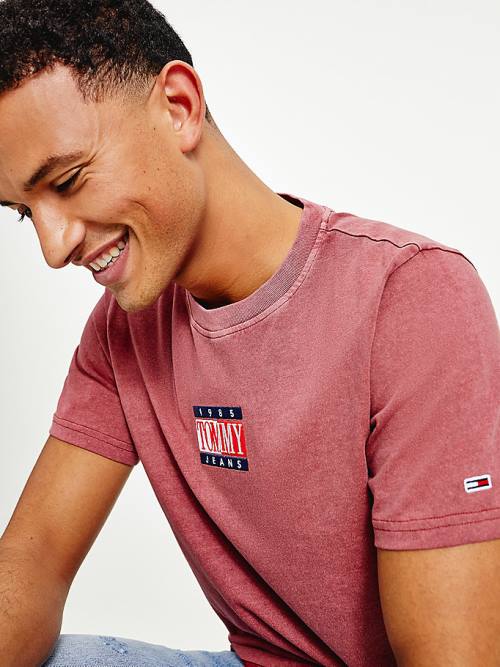 Tommy Hilfiger Organic Cotton Moški Majice Rdeča | TH538LYX