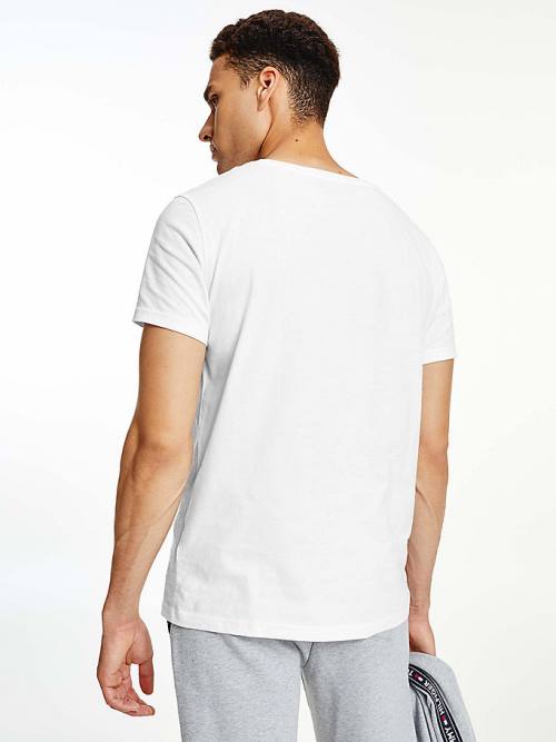 Tommy Hilfiger Organic Cotton Moški Pižama Bela | TH563XPC