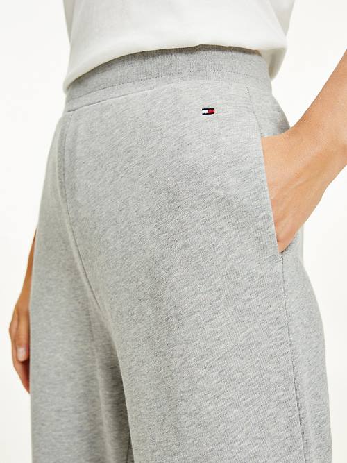 Tommy Hilfiger Organic Cotton Relaxed Fit Joggers Ženske Hlače Siva | TH184BXT