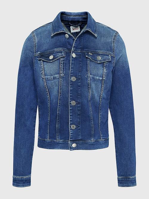 Tommy Hilfiger Organic Cotton Slim Fit Denim Ženske Jakne Denim | TH401EQS