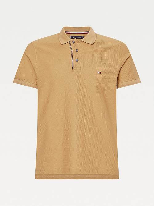 Tommy Hilfiger Organic Cotton Slim Fit Moški Polo Majica Rjav | TH950HQP