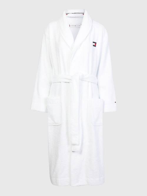 Tommy Hilfiger Organic Cotton Towelling Robe Ženske Pižama Bela | TH256HQT