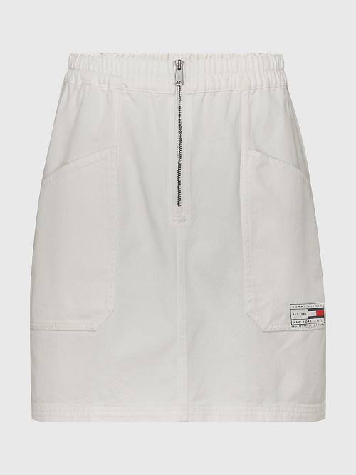 Tommy Hilfiger Organic Cotton Utility Zip Dekleta Krilo Bela | TH209QWP