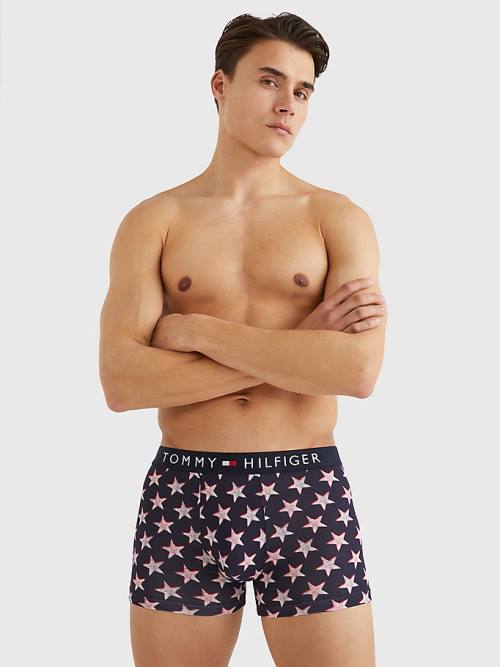 Tommy Hilfiger Original All-Over Print Trunks Moški Spodnje Perilo Bež | TH374JMB