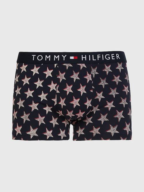 Tommy Hilfiger Original All-Over Print Trunks Moški Spodnje Perilo Bež | TH374JMB