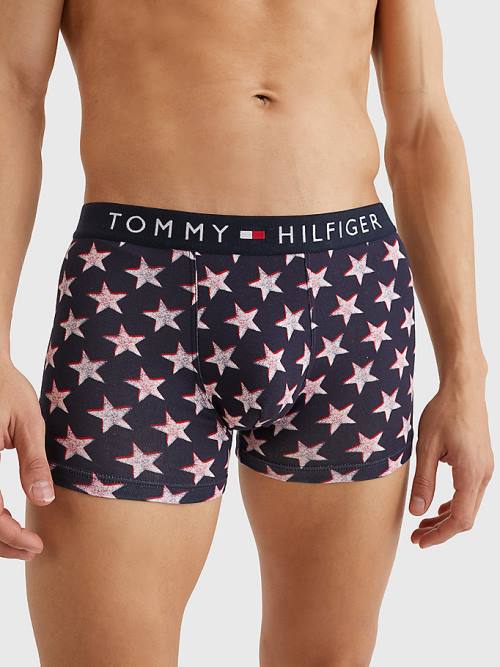 Tommy Hilfiger Original All-Over Print Trunks Moški Spodnje Perilo Bež | TH374JMB