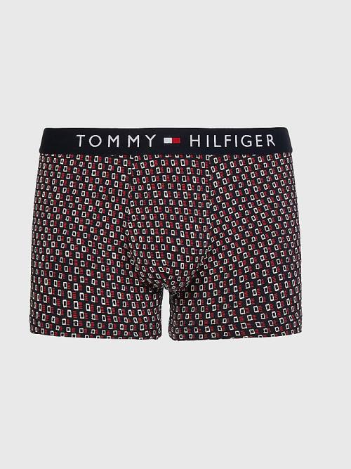 Tommy Hilfiger Original All-Over Print Trunks Moški Spodnje Perilo Črna | TH647PYM