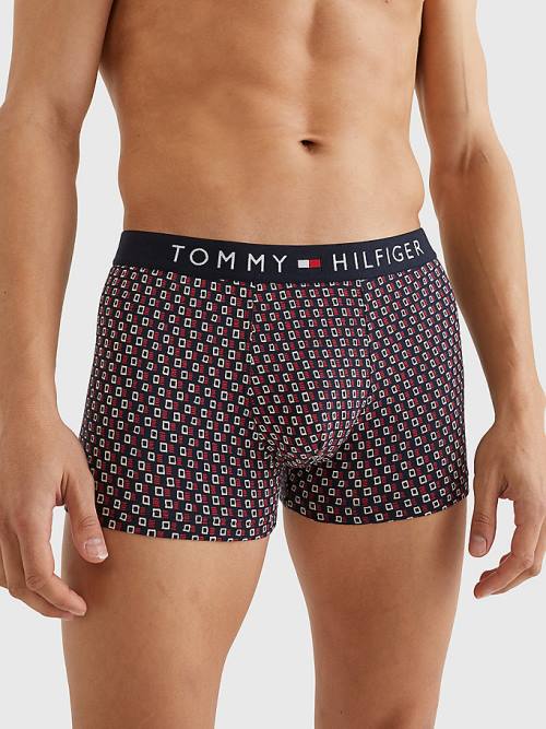 Tommy Hilfiger Original All-Over Print Trunks Moški Spodnje Perilo Črna | TH647PYM