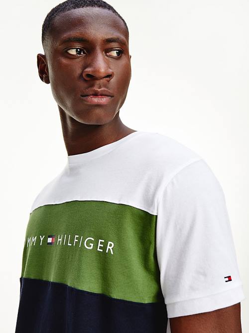 Tommy Hilfiger Original Colour-Blocked Logo Moški Pižama Zelena | TH062OER