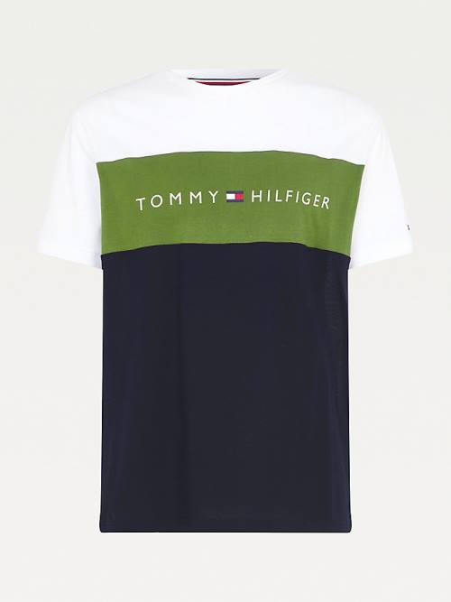 Tommy Hilfiger Original Colour-Blocked Logo Moški Pižama Zelena | TH062OER