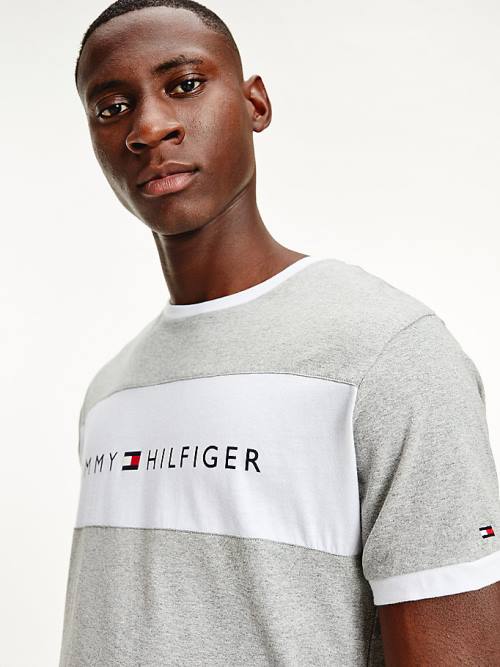 Tommy Hilfiger Original Colour-Blocked Logo Moški Pižama Siva | TH263CAX