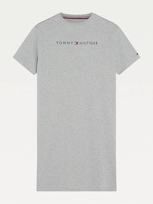 Tommy Hilfiger Original Half Sleeve Nightdress Ženske Pižama Siva | TH410OWI