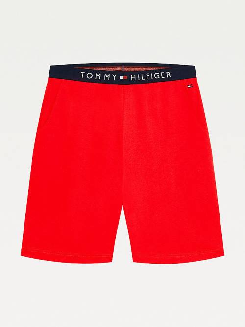 Tommy Hilfiger Original Jersey Logo Shorts Moški Pižama Rdeča | TH368UAF