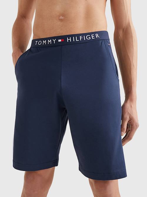 Tommy Hilfiger Original Jersey Logo Shorts Moški Pižama Modra | TH967UPJ