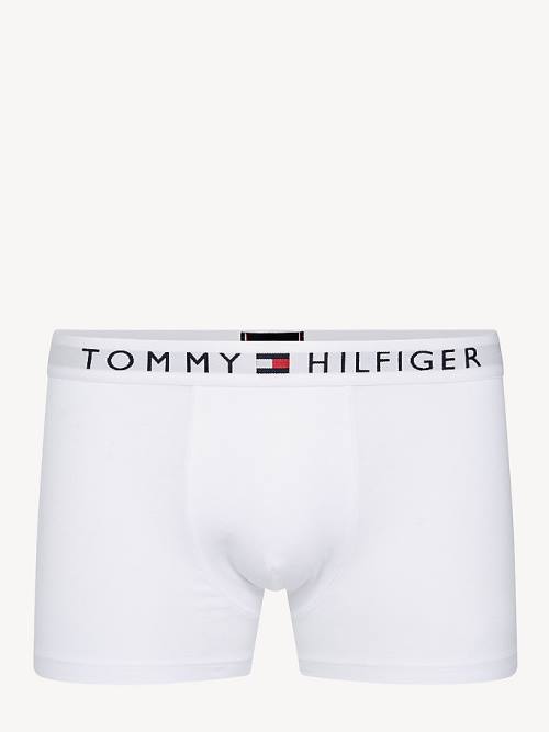 Tommy Hilfiger Original Stretch Logo Waistband Trunks Moški Spodnje Perilo Bela | TH670MKN