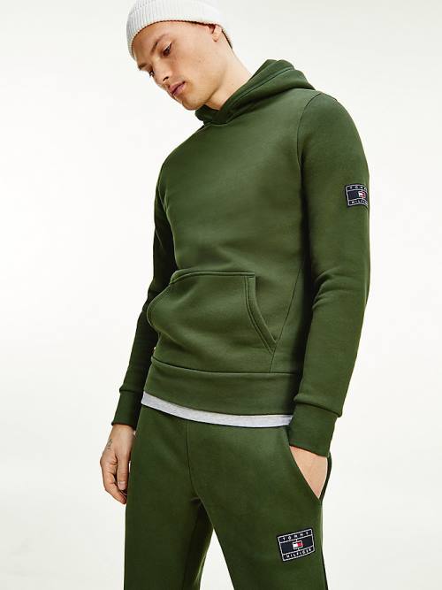 Tommy Hilfiger Peached Fleece Joggers Moški Hlače Zelena | TH025IXP