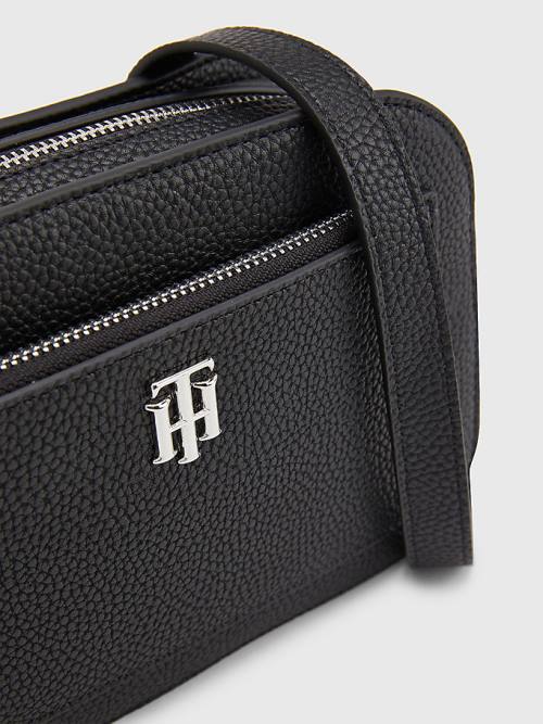 Tommy Hilfiger Pebble Grain Camera Ženske Torbice Črna | TH328DVI