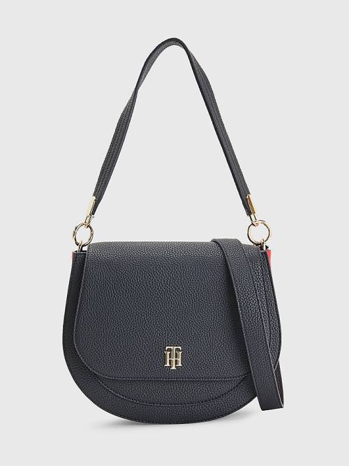 Tommy Hilfiger Pebble Grain Saddle Ženske Torbice Modra | TH129MKI