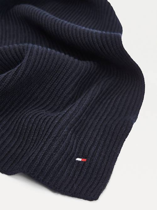 Tommy Hilfiger Pima Cotton Cashmere Moški Šal Modra | TH128MNJ