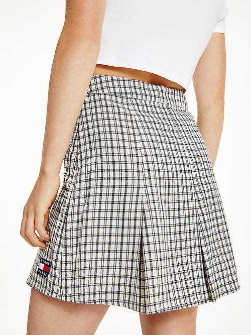 Tommy Hilfiger Plaid Check Mini Ženske Krilo Bež | TH482QXM