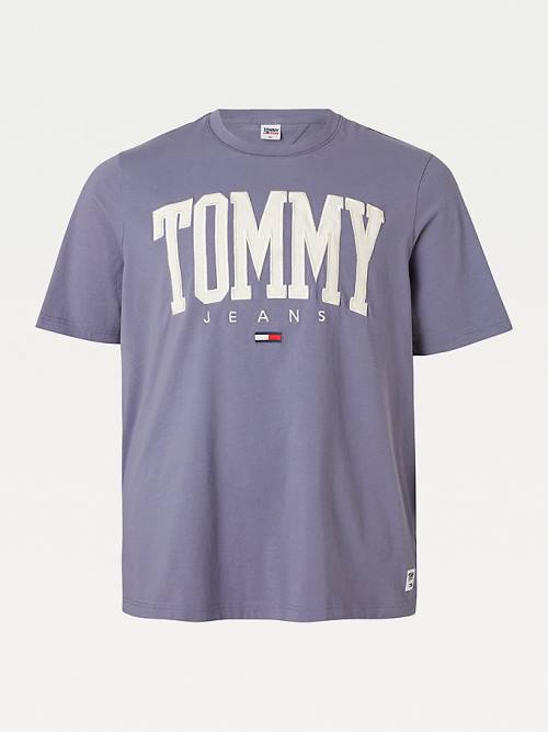 Tommy Hilfiger Plus College Bold Logo Classic Moški Majice Vijolična | TH687LXJ