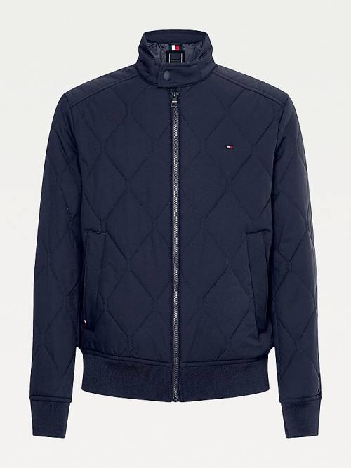 Tommy Hilfiger Plus Diamond Quilted Bomber Moški Jakne Modra | TH912AFG