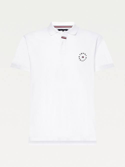 Tommy Hilfiger Plus Organic Cotton Pique Regular Fit Moški Polo Majica Bela | TH286SKE