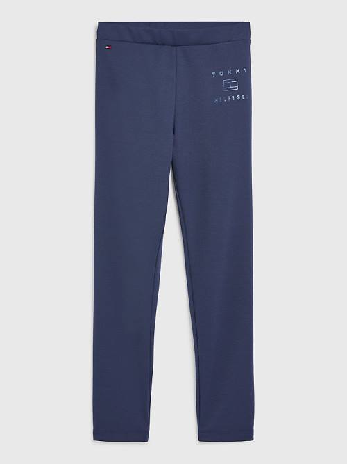 Tommy Hilfiger Ponti di Roma Leggings Dekleta Hlače Modra | TH481EPG