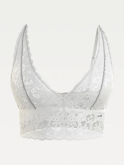 Tommy Hilfiger Prairie Lace Triangle Bralette Ženske Spodnje Perilo Bela | TH587TCX